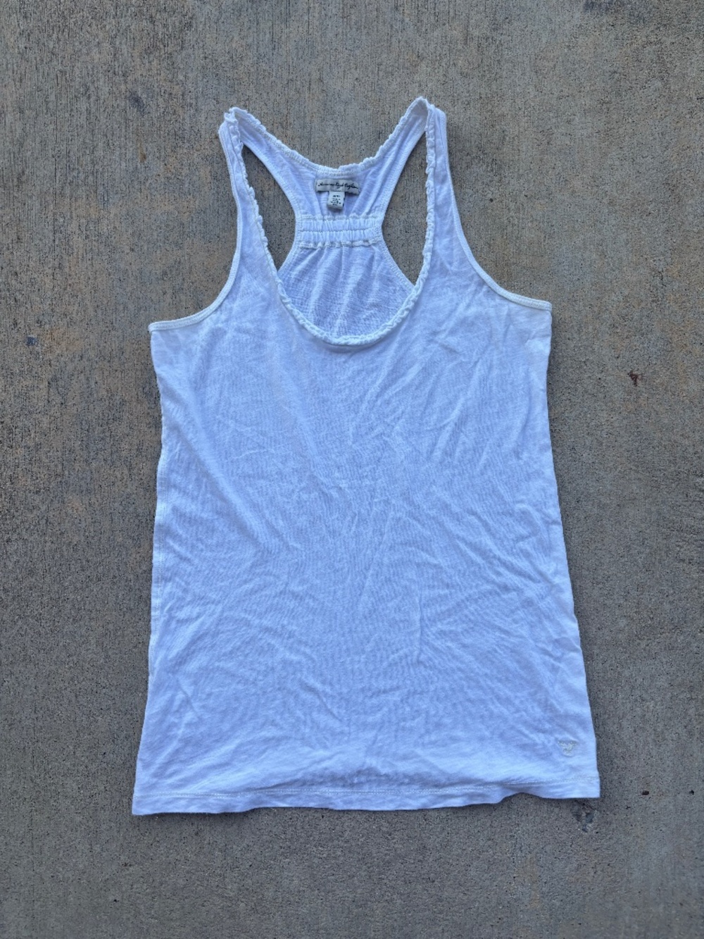 2000s White American Eagle Racerback Tank